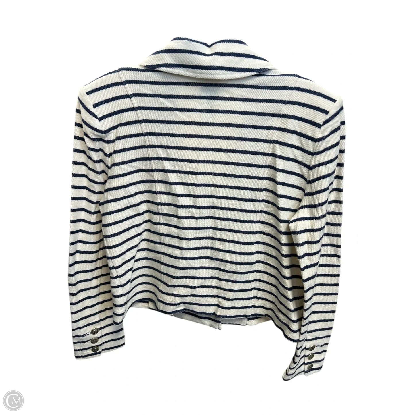 Blazer By Cabi In Blue & Cream, Size: M