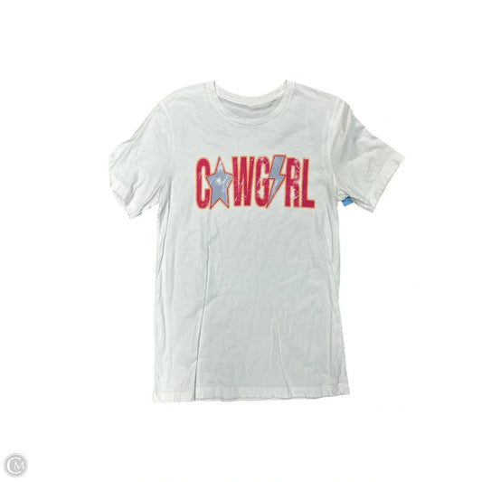 Top Short Sleeve Basic By Cme In White, Size: M