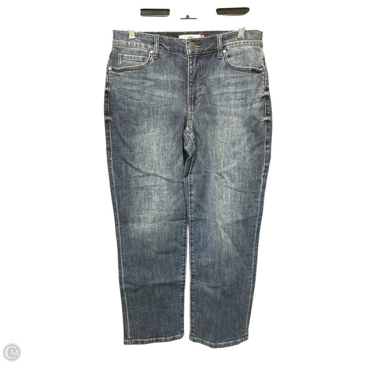 Jeans Straight By Cabi In Blue Denim, Size: 6