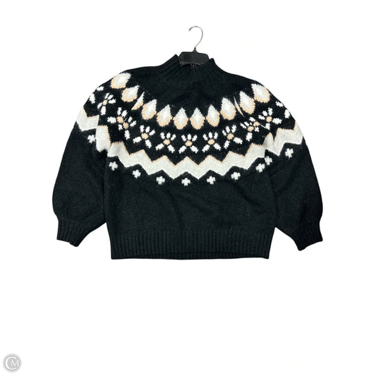 Sweater By In Loom In Black & Cream, Size: L
