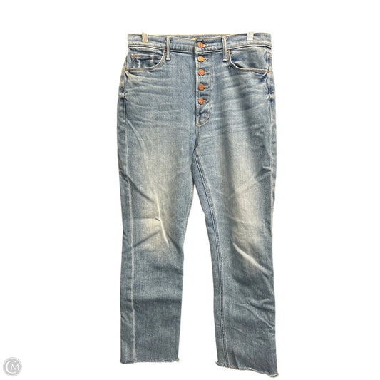 Jeans Straight By Mother In Blue Denim, Size: 10