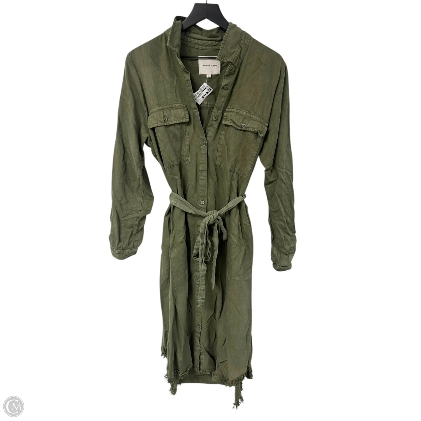Dress Casual Midi By Thread And Supply In Green, Size: L
