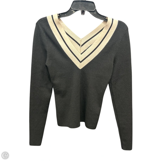 Top Long Sleeve By Express In Black & Cream, Size: Xs
