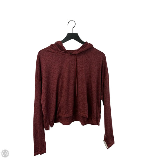 Athletic Top Long Sleeve Hoodie By Athleta In Red, Size: M