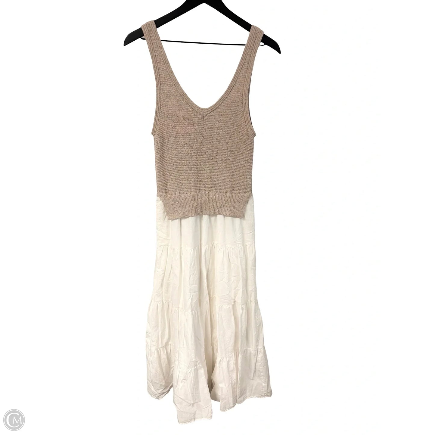 Dress Casual Maxi By Elan In Cream & White, Size: M