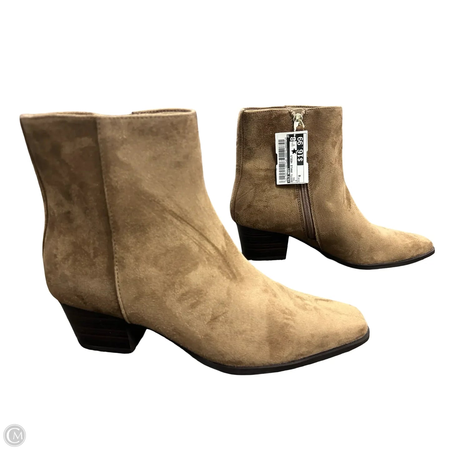 Boots Ankle Heels By Old Navy In Tan, Size: 6