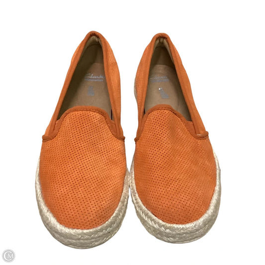 Shoes Flats By Clarks In Orange, Size: 8.5