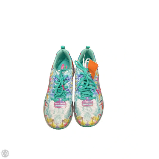Shoes Athletic By Skechers In Floral Print, Size: 9.5