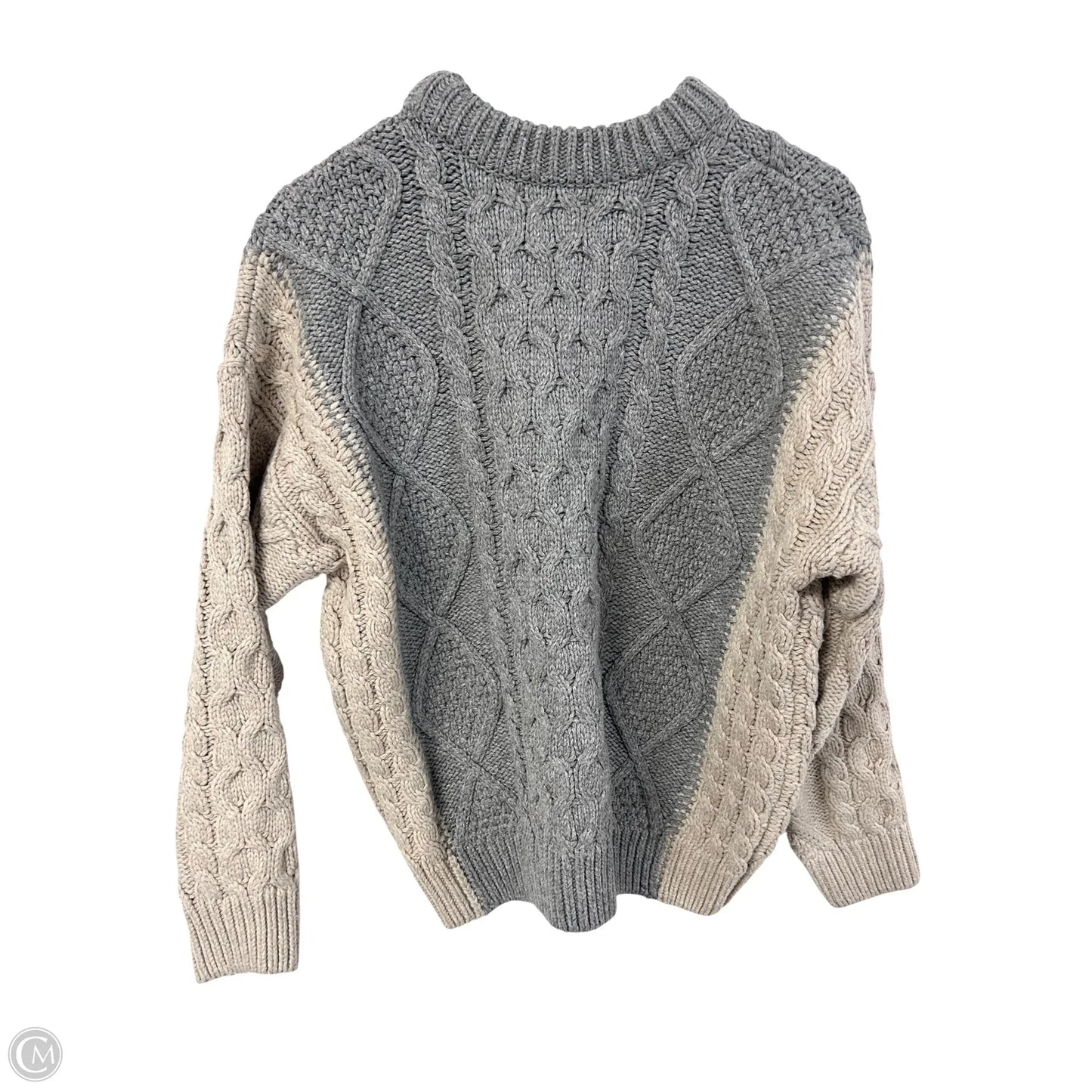 Sweater By Cmb In Grey & Tan, Size: S