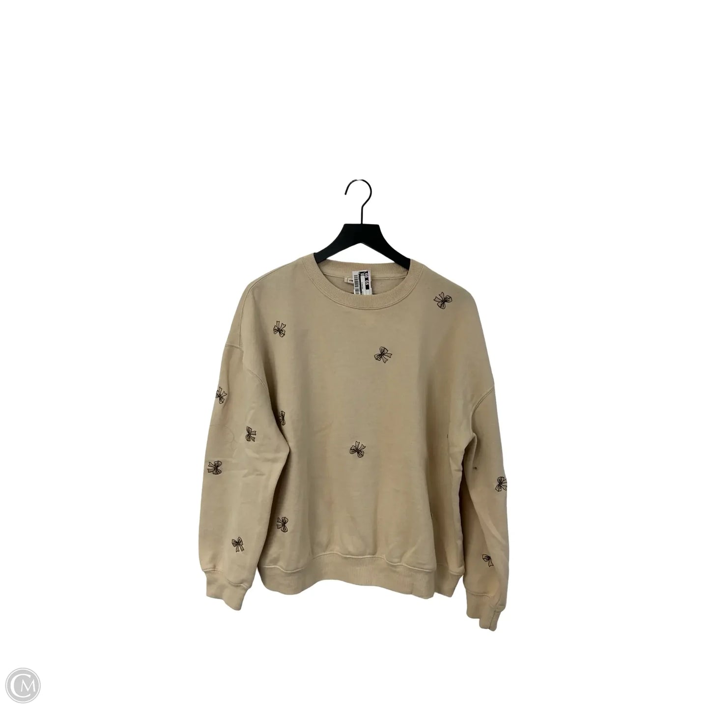 Sweatshirt Crewneck By Reflex In Cream, Size: L