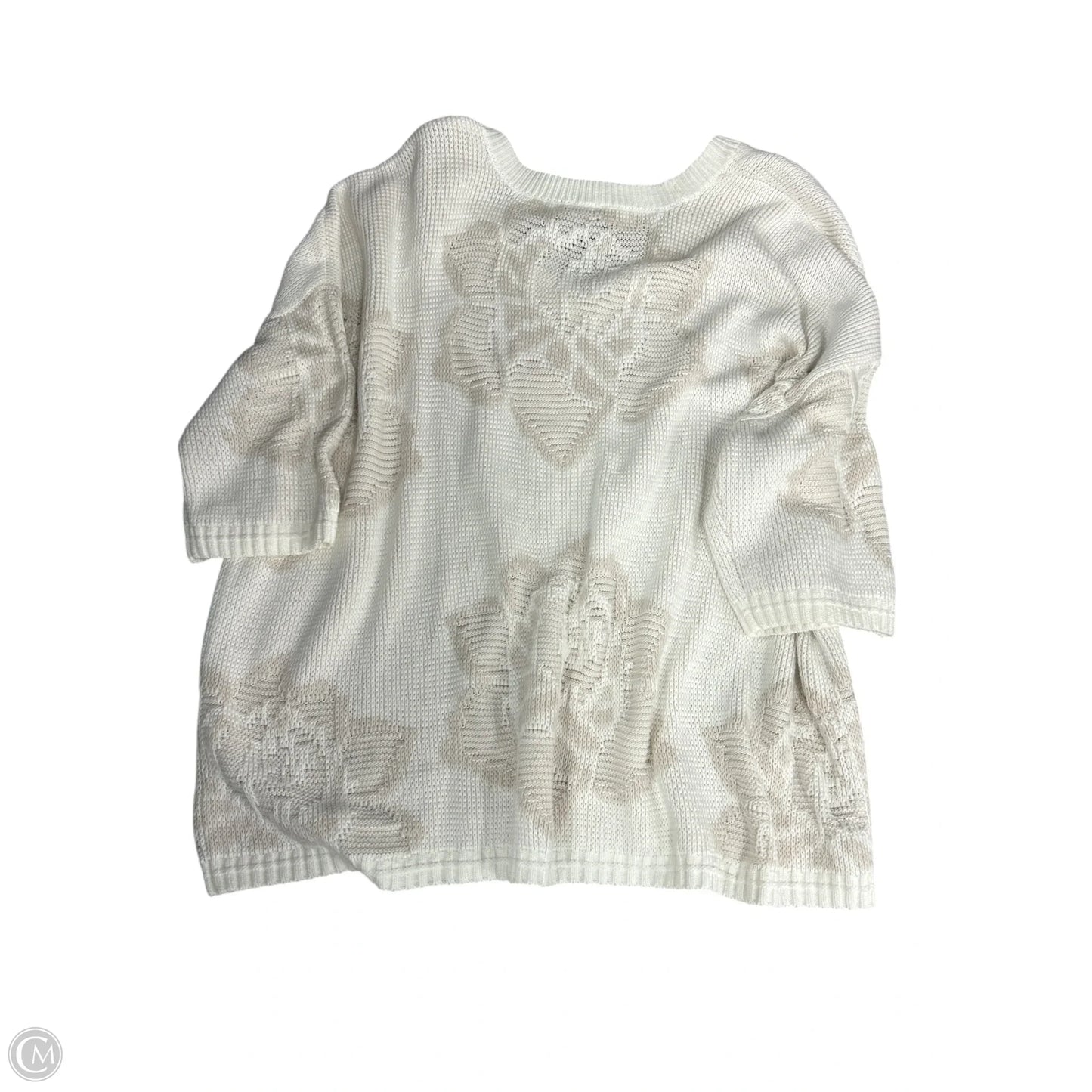 Sweater By Cabi In Cream & Tan, Size: M