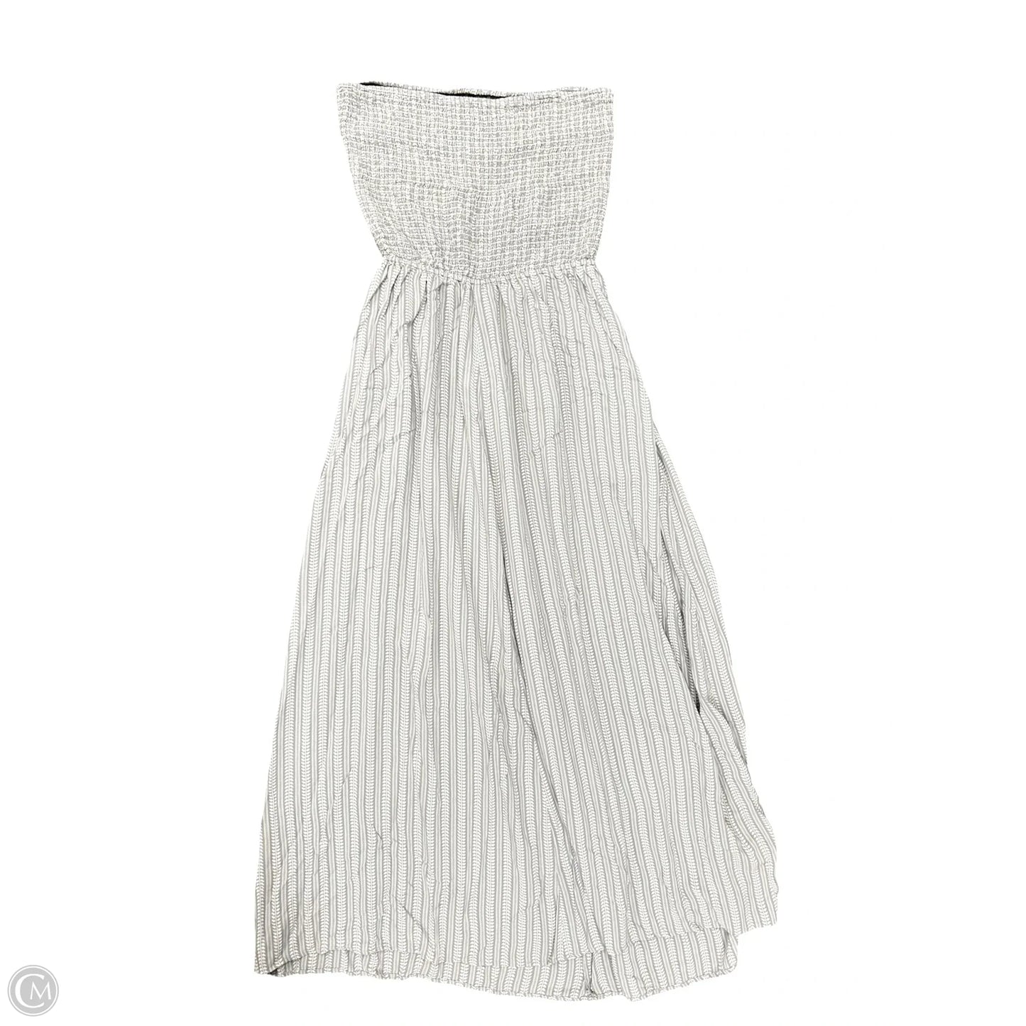 Dress Casual Maxi By Elan In Grey & White, Size: L