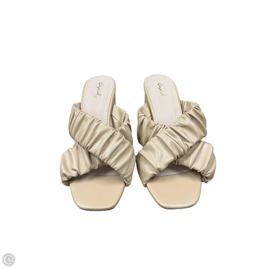 Shoes Heels Block By Qupid In Tan, Size: 8.5