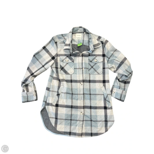 Jacket Shirt By Cmb In Blue, Size: S