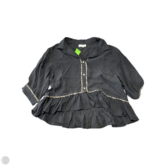 Top Long Sleeve By Entro In Black, Size: M