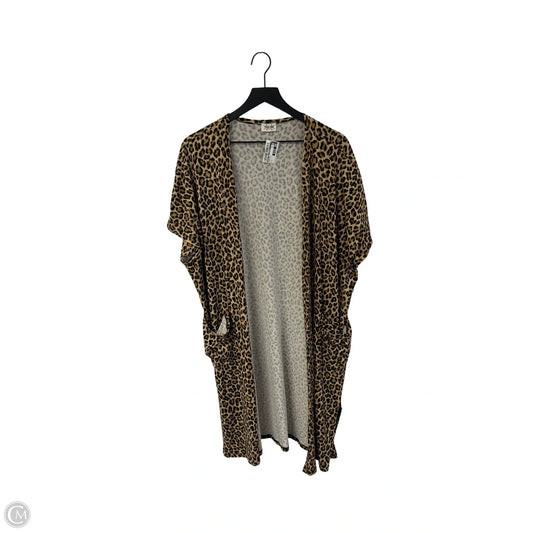 Cardigan By Texas True Threads In Animal Print, Size: L