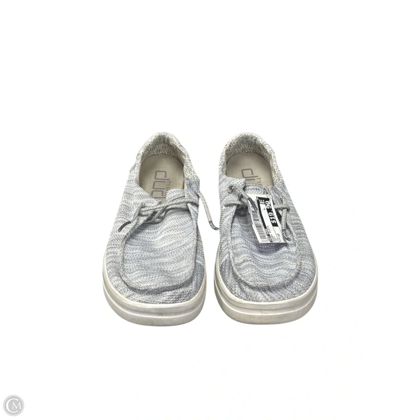 Shoes Flats By Hey Dude In Grey, Size: 10