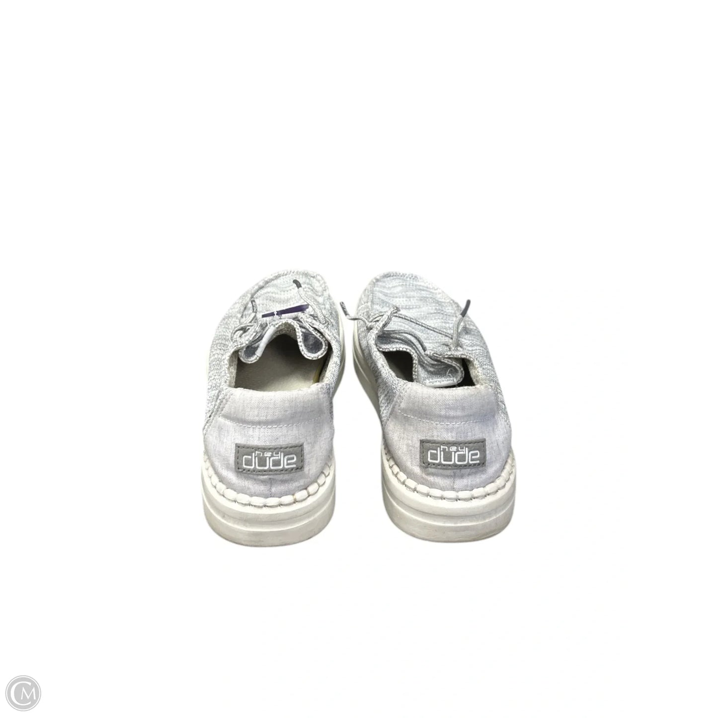 Shoes Flats By Hey Dude In Grey, Size: 10