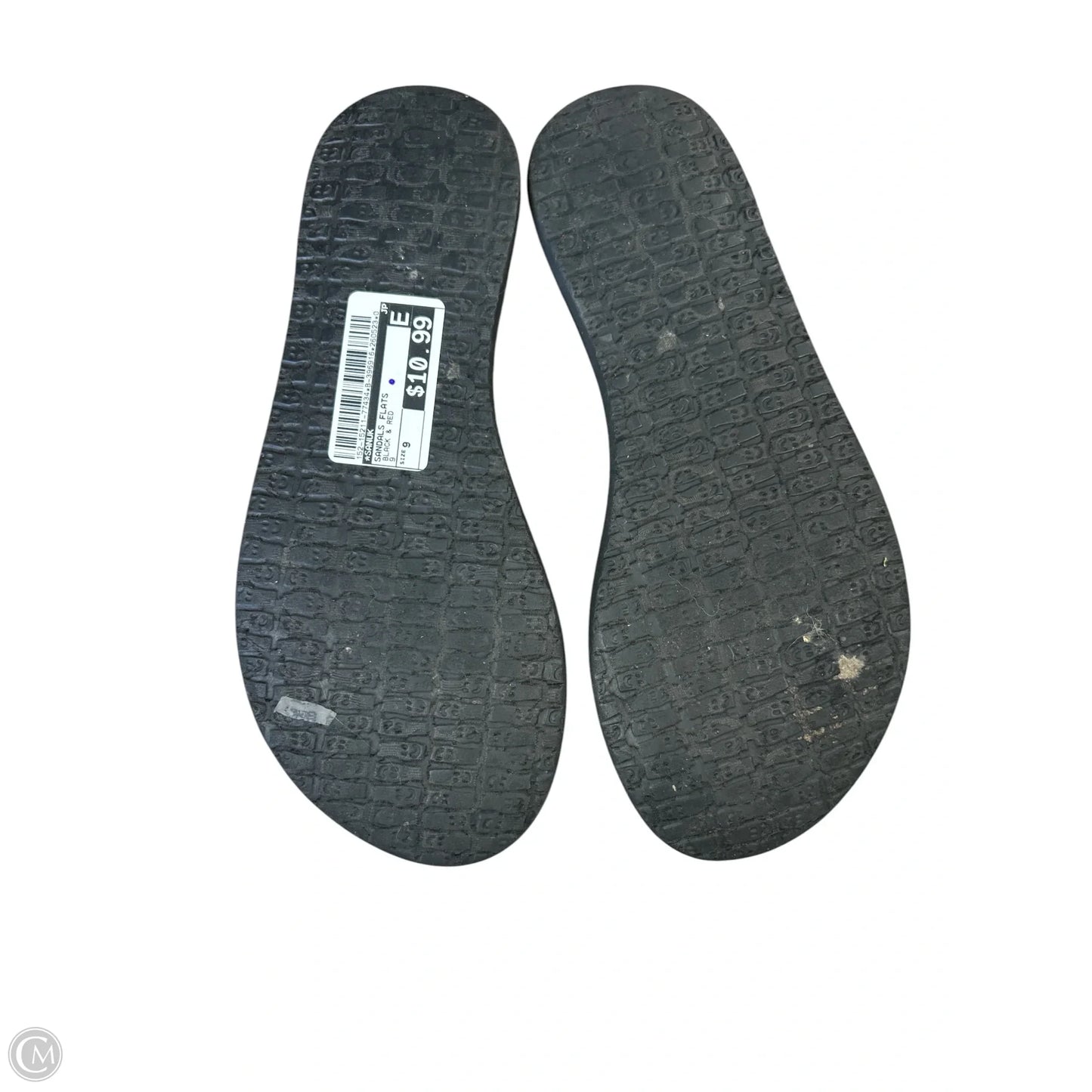 Sandals Flats By Sanuk In Black & Red, Size: 9