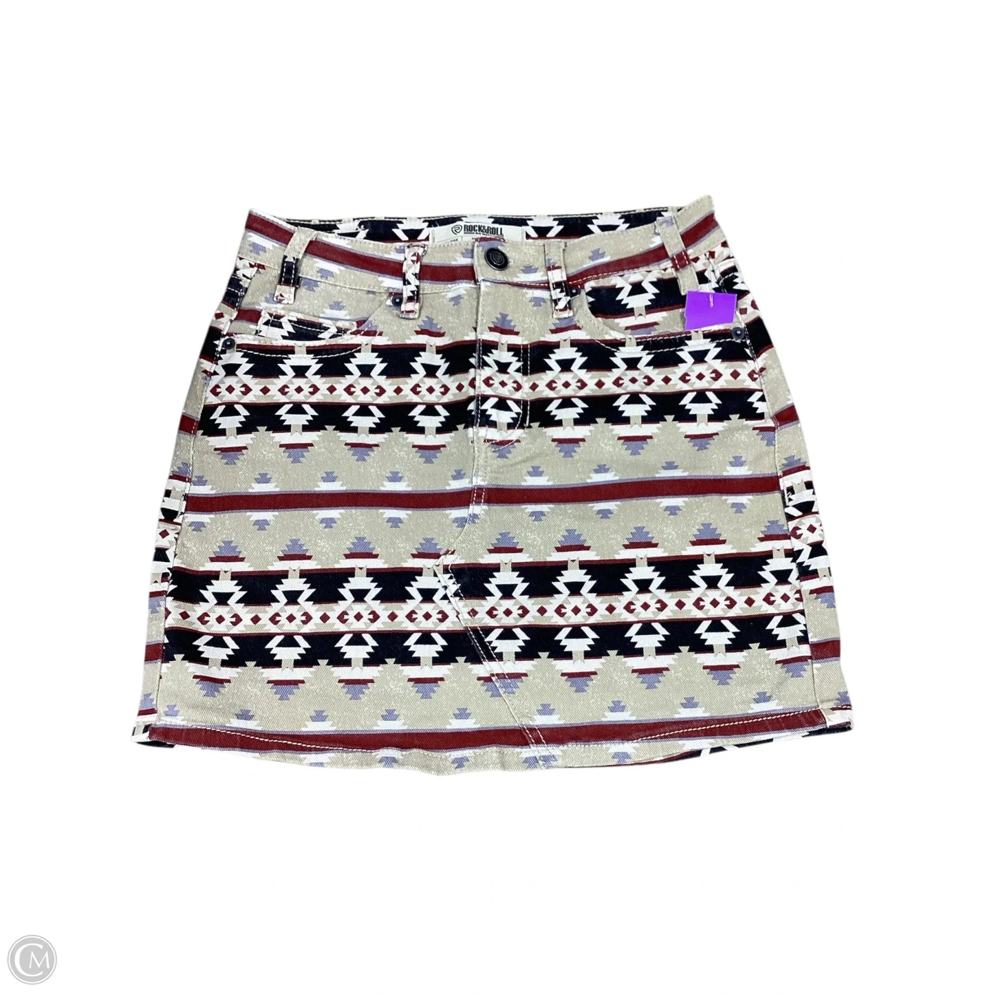 Skirt Mini & Short By Rock & Roll In Black & Tan, Size: 2