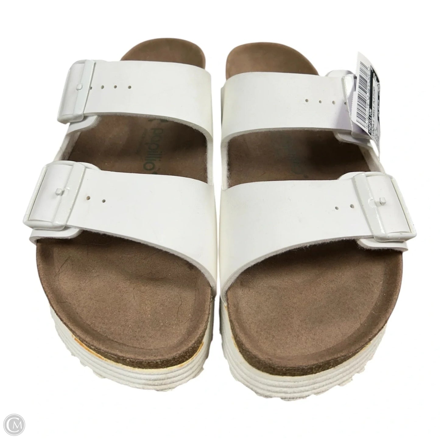 Sandals Heels Platform By Papillion In White, Size: 9