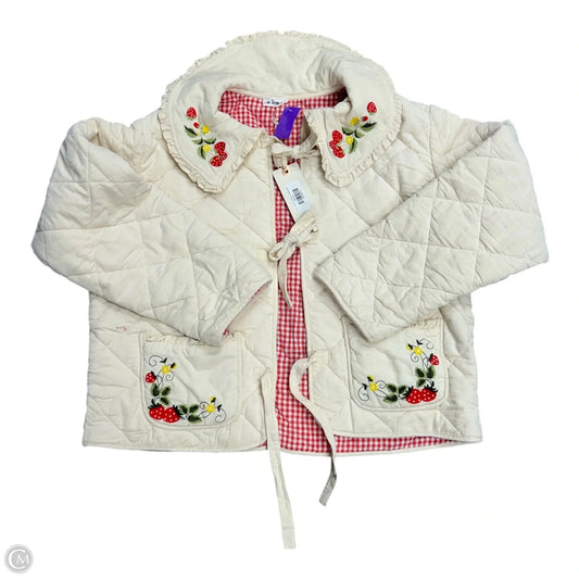 Jacket Puffer & Quilted By In Loom In Cream, Size: L
