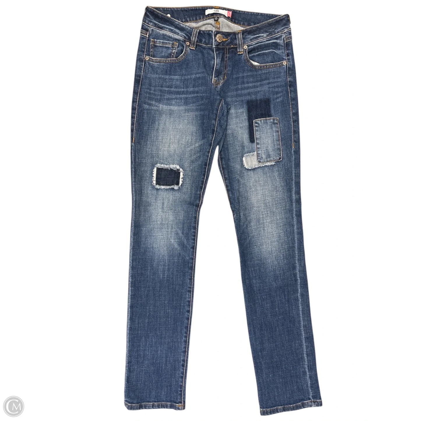 Jeans Straight By Cabi In Blue Denim, Size: 0
