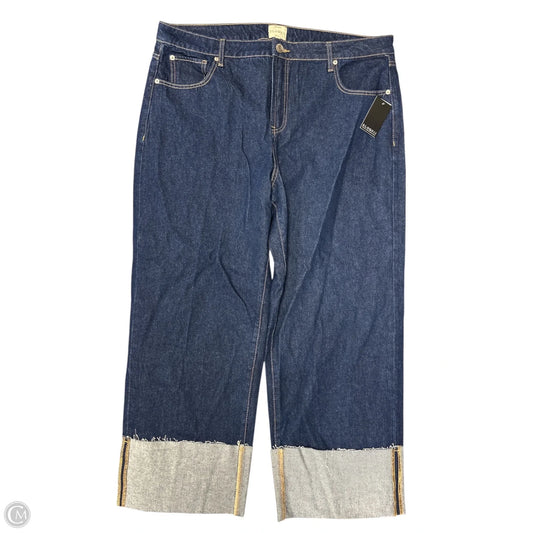 Jeans Wide Leg By Eloquii In Blue Denim, Size: 16