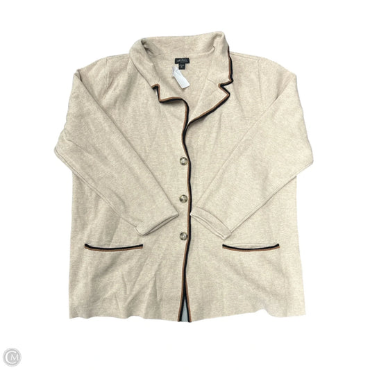 Sweater Cardigan By J. Jill In Beige, Size: Xl