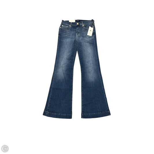 Jeans Flared By 7 For All Mankind In Blue Denim, Size: 4