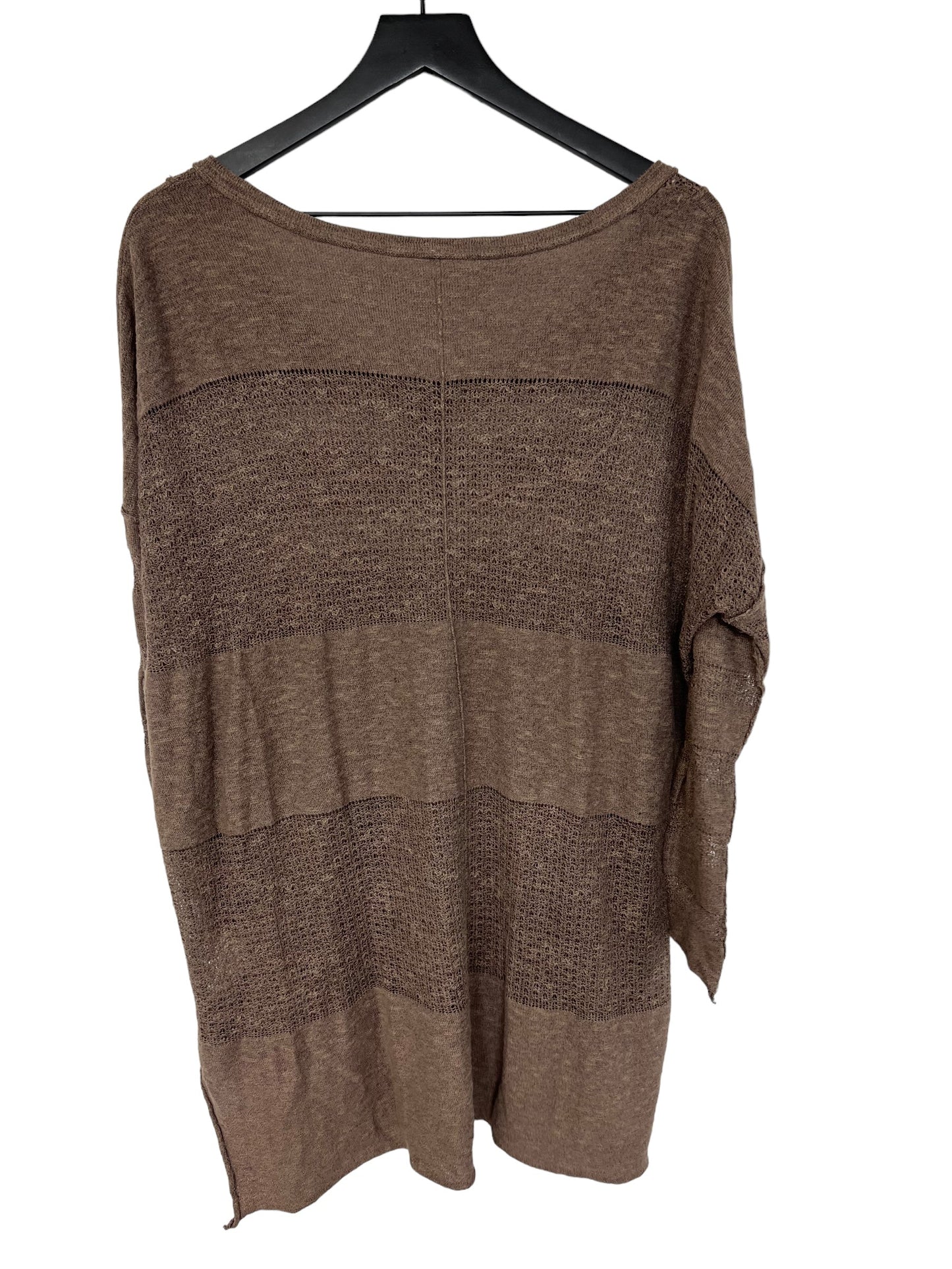 Brown Top Long Sleeve Free People, Size S