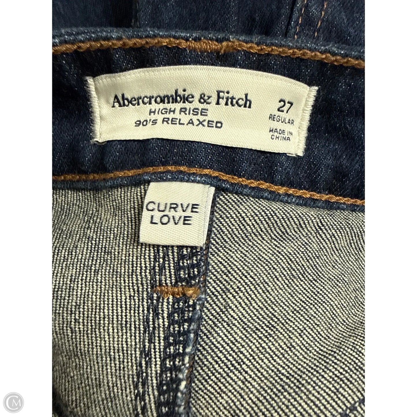 Jeans Straight By Abercrombie And Fitch In Blue Denim, Size: 4