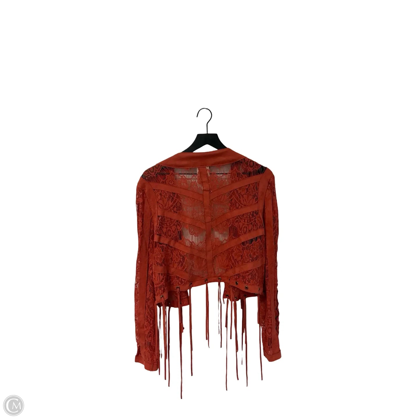 Top Long Sleeve Basic By Vocal In Orange, Size: M
