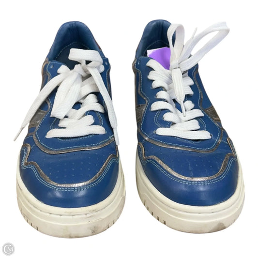 Shoes Sneakers By Free People In Blue & Silver, Size: 9