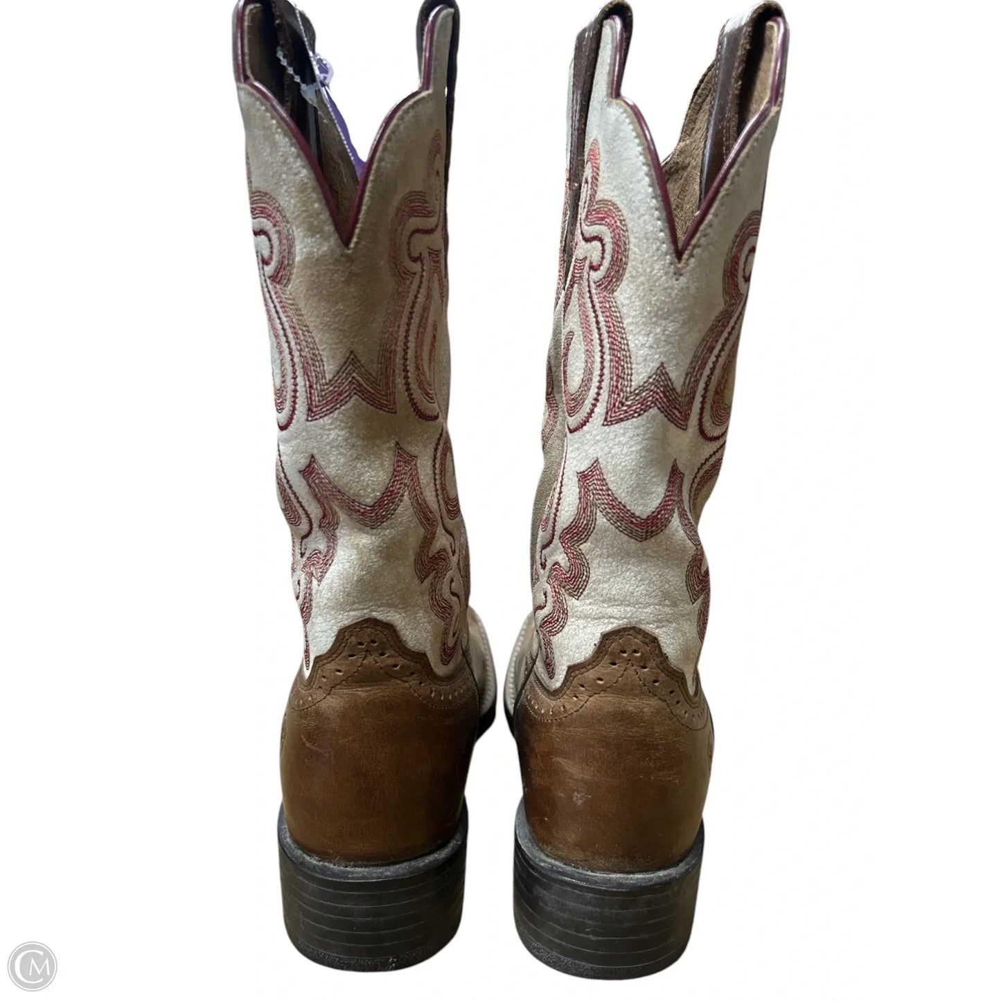 Boots Western By Ariat In Brown & Cream, Size: 6