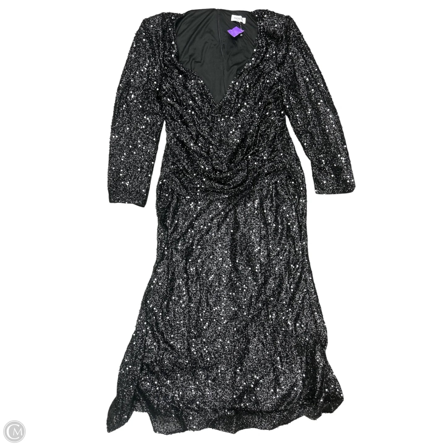 Dress Party Long By Cme In Black, Size: 5x