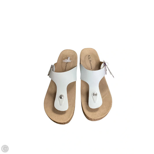 Sandals Heels Wedge By Cl By Chinese Laundry In White, Size: 10