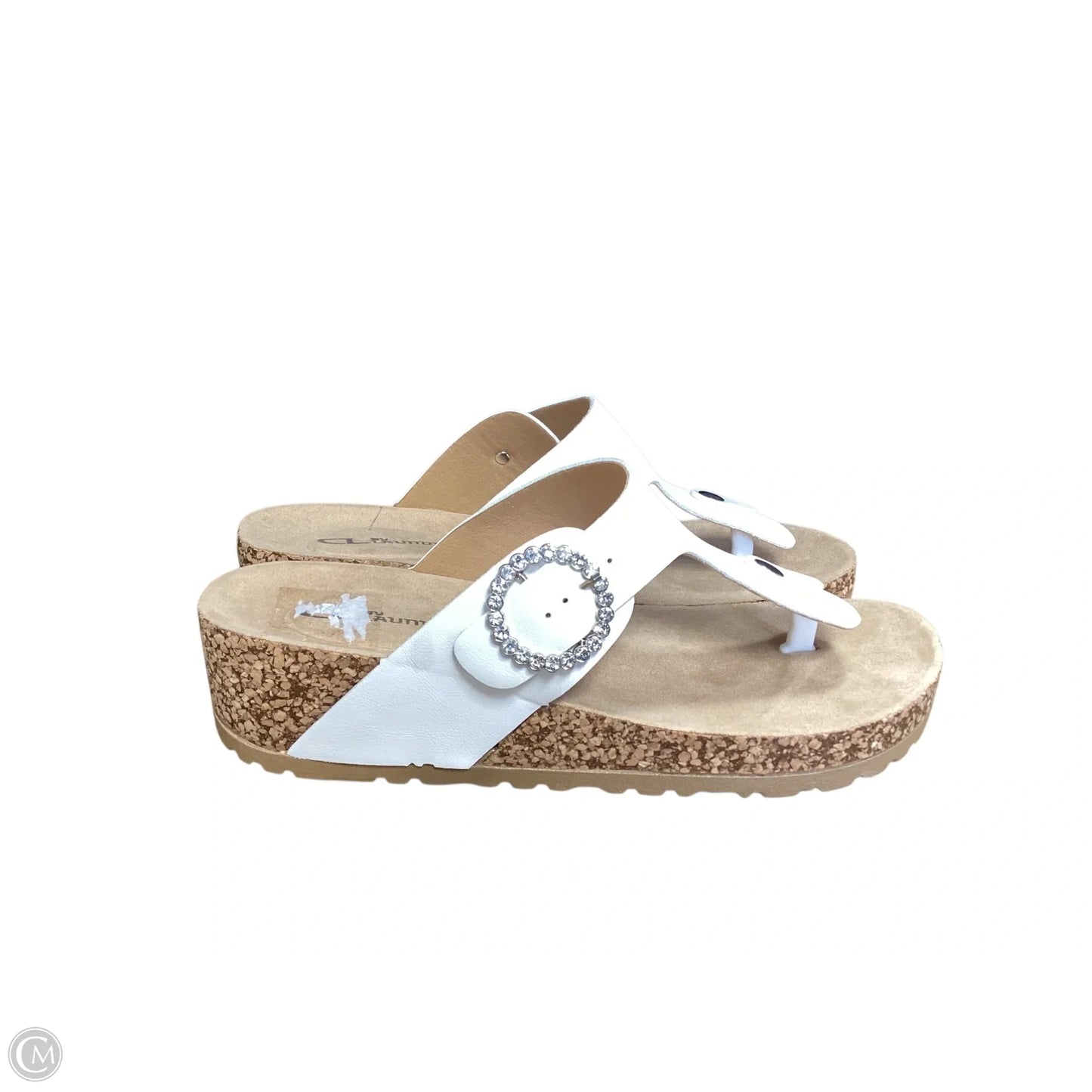 Sandals Heels Wedge By Cl By Chinese Laundry In White, Size: 10
