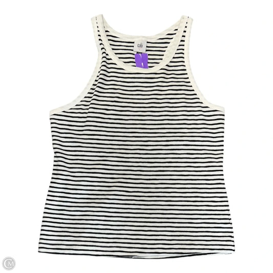 Top Sleeveless Basic By Cabi In Black & White, Size: L