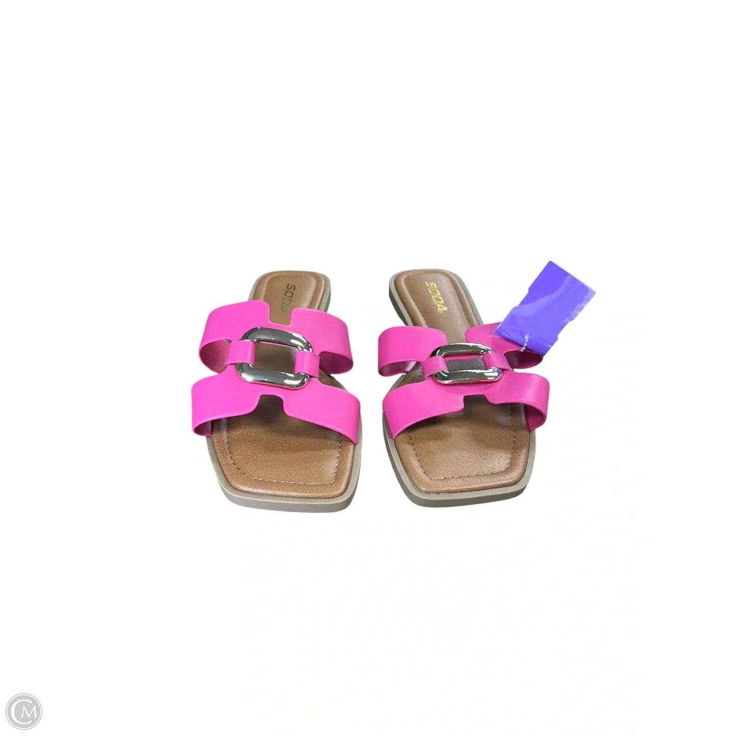Sandals Flats By Soda In Pink, Size: 8