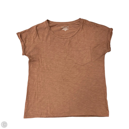 Top Short Sleeve By Max Studio In Brown, Size: Xs
