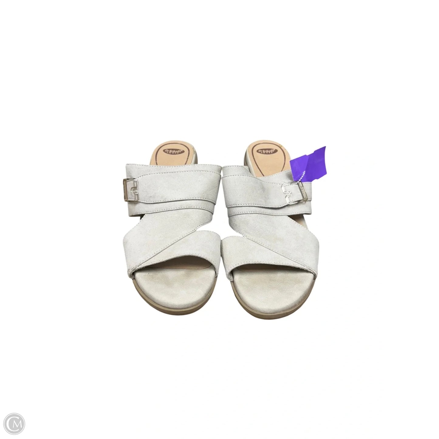 Sandals Heels Block By Dr Scholls In Beige, Size: 8