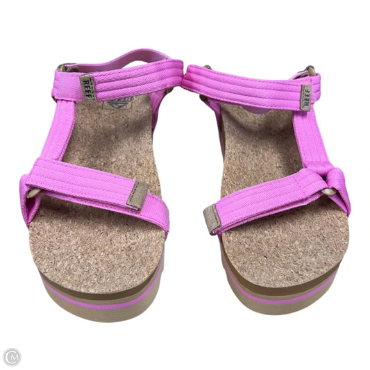 Sandals Heels Platform By Reef In Pink, Size: 9