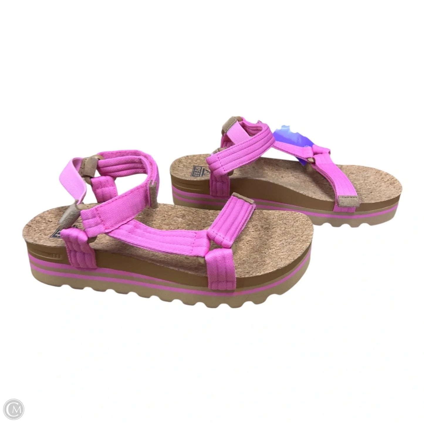 Sandals Heels Platform By Reef In Pink, Size: 9