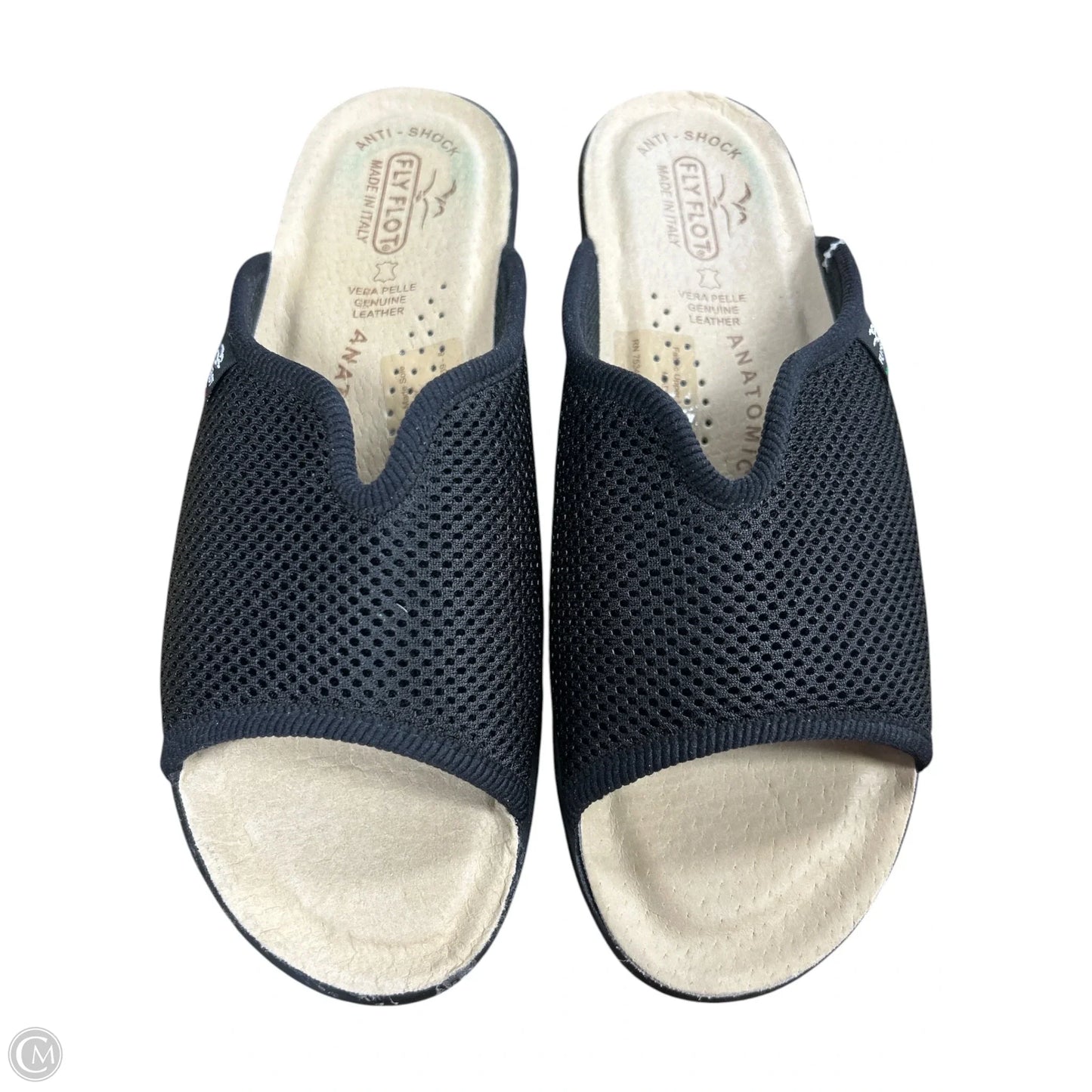 Sandals Flats By Clothes Mentor In Black, Size: 8