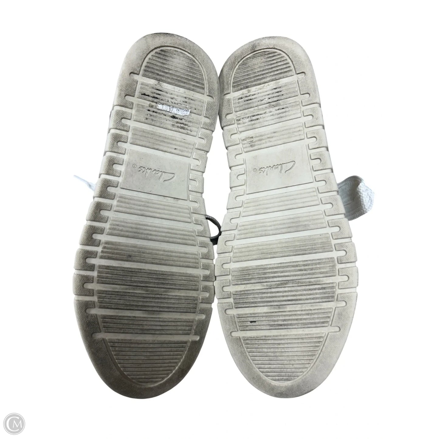 Shoes Sneakers By Clarks In Silver, Size: 6.5