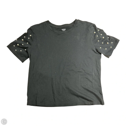 Top Short Sleeve By Express In Black, Size: Xs