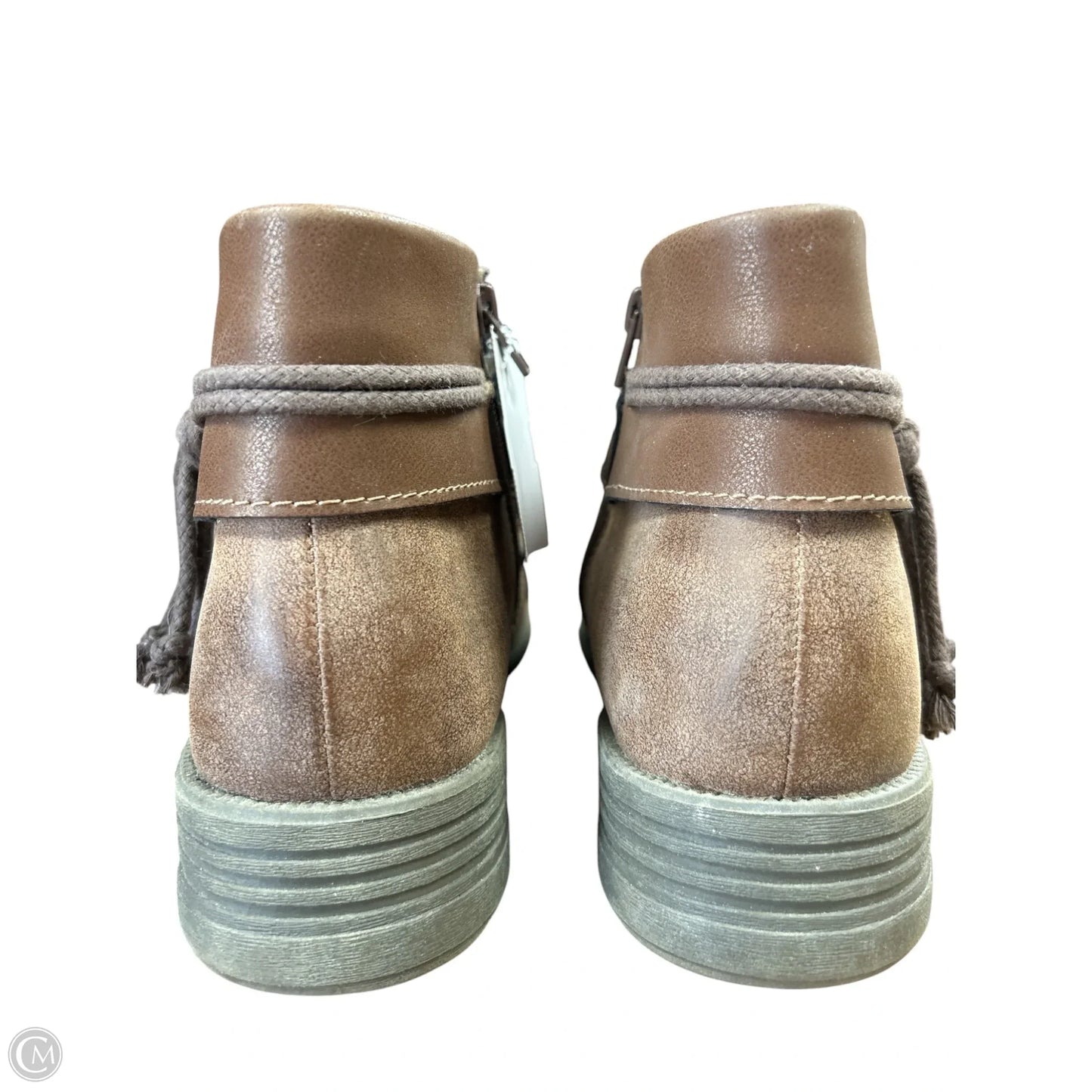 Boots Ankle Flats By Cme In Brown, Size: 11
