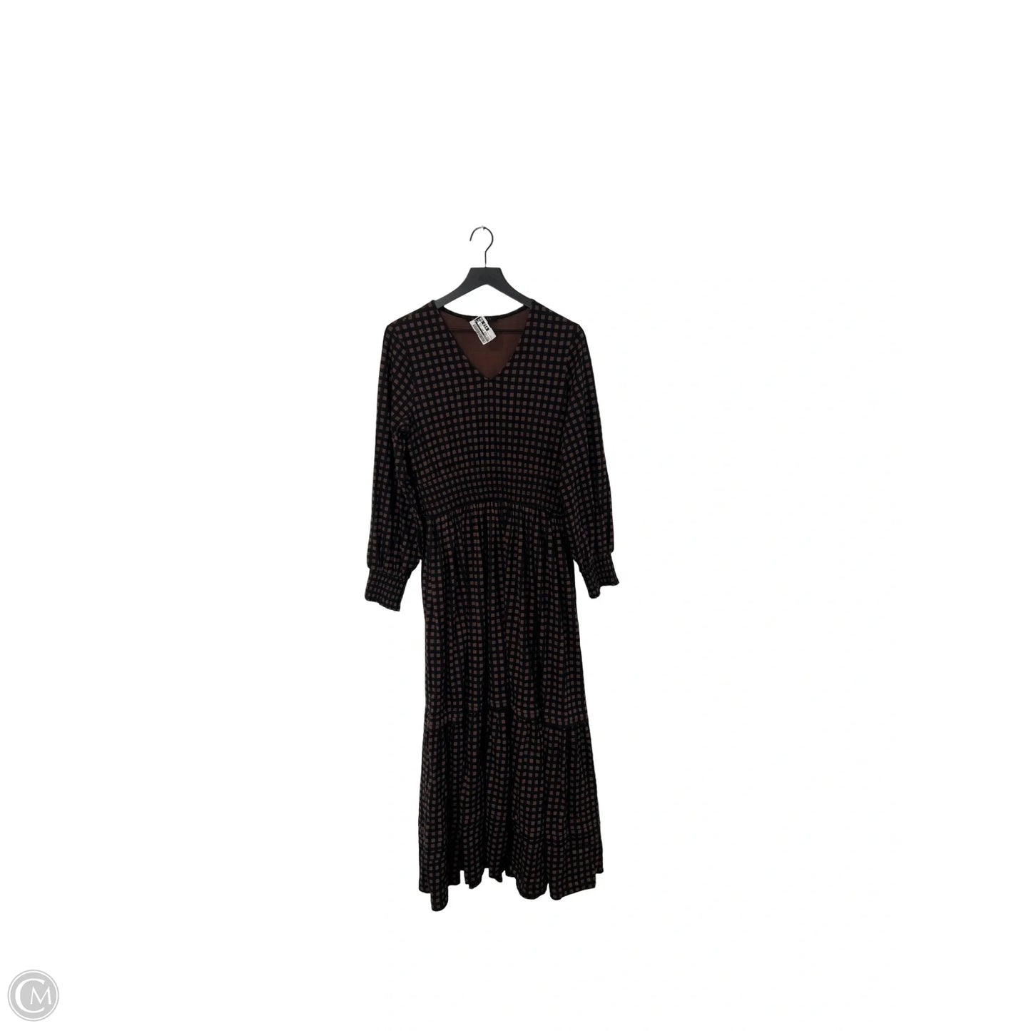 Dress Casual Maxi By Downeast In Black & Brown, Size: L