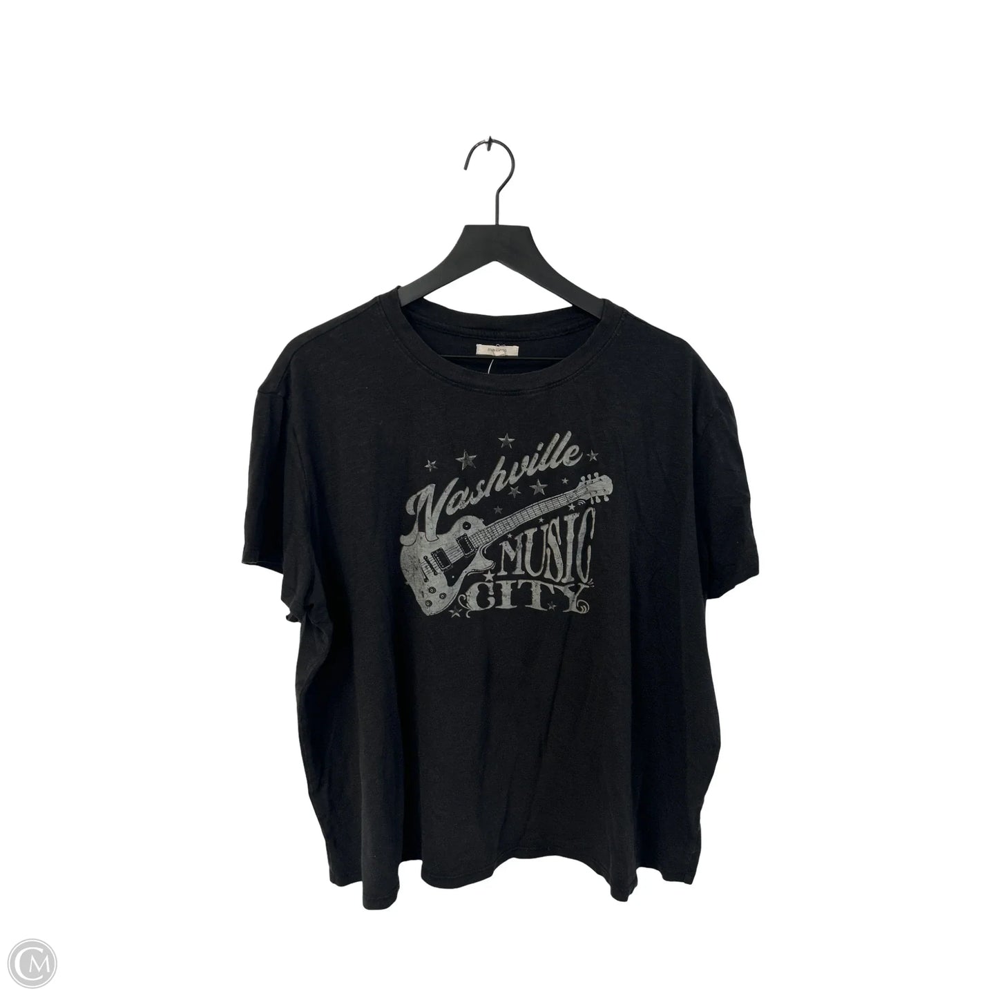 Top Short Sleeve By Maurices In Black, Size: 2x